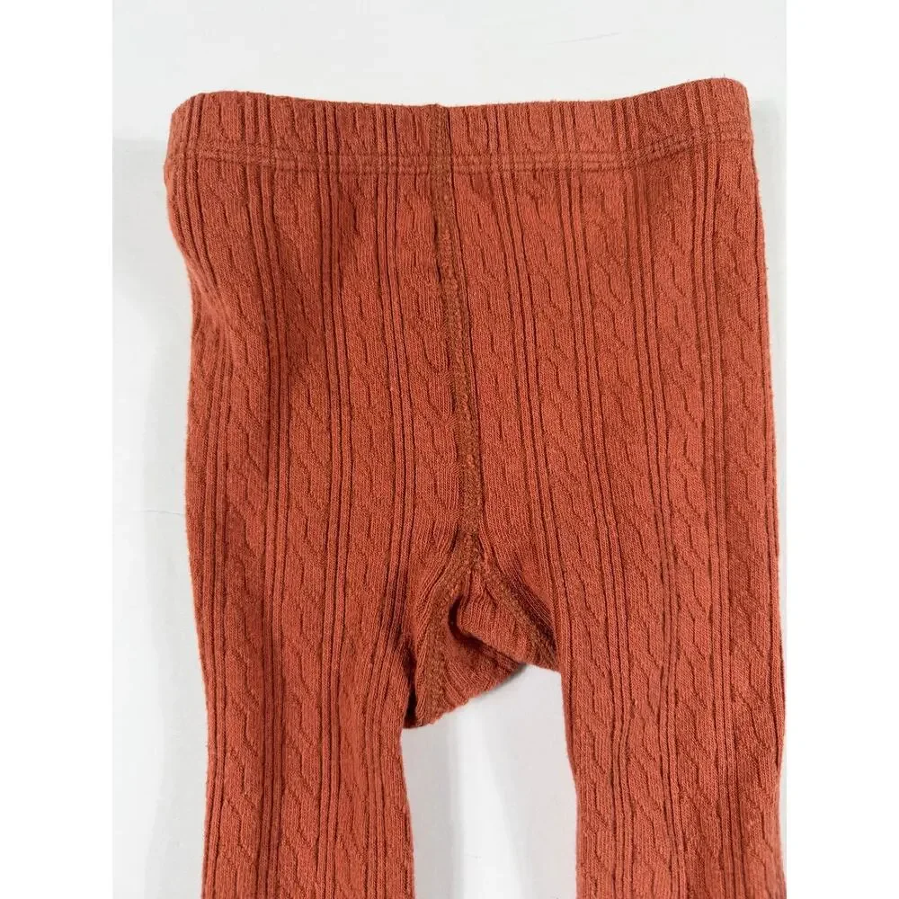 Little Stocking Co. Cable Knit Tights Bundle 3–4 Years Rust & Teal 2 Pair